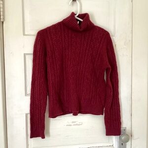 Vintage Maroon cashmere turtleneck sweater size small